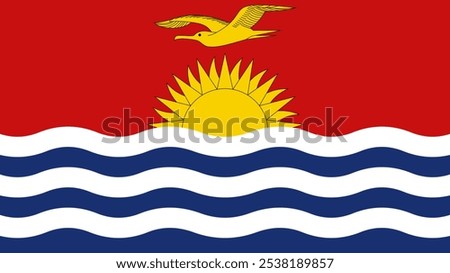 Flag of Kiribati, 16:9 Format, Kiribati Flag, Vector Images