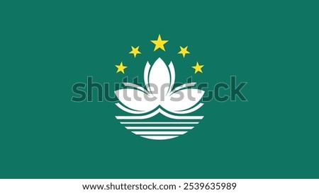 Flag of Macau, 16:9 Format, Macau Flag, Vector Images