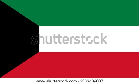 Flag of Kuwait, 16:9 Format, Kuwait Flag, Vector Images