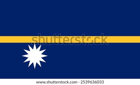 Flag of Nauru, 16:9 Format, Nauru Flag, Vector Images