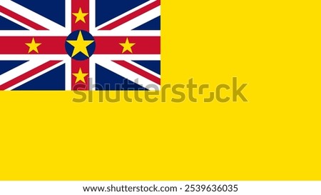 Flag of Niue, 16:9 Format, Niue Flag, Vector Images