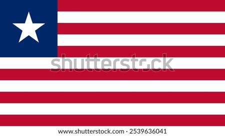 Flag of Liberia, 16:9 Format, Liberia Flag, Vector Images