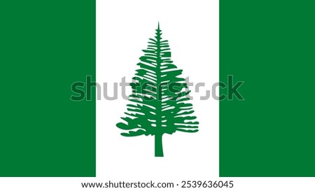 Flag of Norfolk Island, 16:9 Format, Norfolk Island Flag, Vector Images