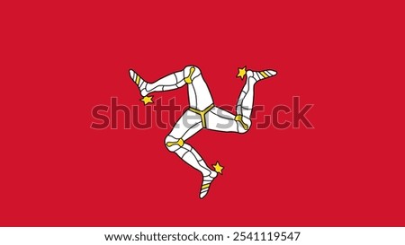 Flag of Isle of Man, 16:9 Format, Isle of Man Flag, Vector Images