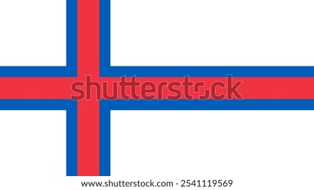 Flag of Faroe Islands, 16:9 Format, Faroe Islands Flag, Vector Images