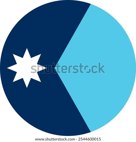 Minnesota Circle Flag, Circle Flag of Minnesota, USA, Vector Images