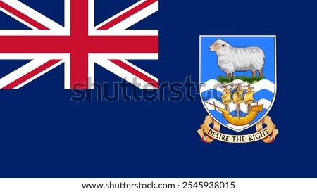 Flag of Falkland Islands, 16:9 Format, Falkland Islands Flag, Vector Images