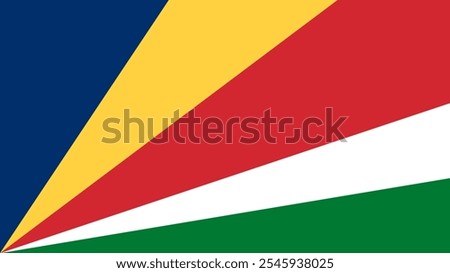 Flag of Seychelles, 16:9 Format, Seychelles Flag, Vector Images