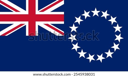 Flag of Cook Islands, 16:9 Format, Cook Islands Flag, Vector Images