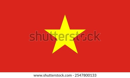 Flag of Vietnam, 16:9 Format, Vietnam Flag, Vector Images