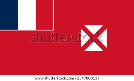 Flag of Wallis and Futuna, 16:9 Format, Wallis and Futuna Flag, Vector Images