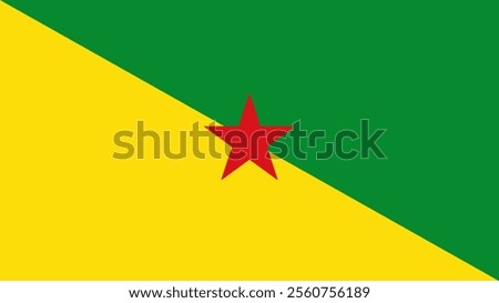 Flag of French Guiana, 16:9 Format, French Guiana Flag, Vector Images