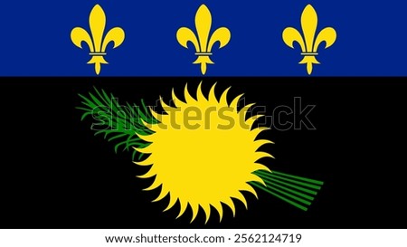 Guadeloupe Flag, 16:9 Format, Flag of Guadeloupe, Vector Images