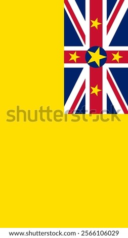 Vertical Flag of Niue, 9:16 Format, Vertical Niue Flag, Vector Images