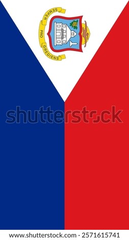 Vertical Flag of Sint Maarten, 9:16 Format, Vertical Sint Maarten Flag, Vector Images