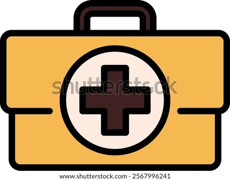 Medical first aid kit line icon. Emergency medical box outline vector sign. Suitcase with cross linear style pictogram. Healthcare symbol, logo illustration. Editable stroke.