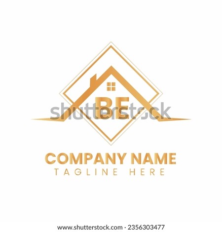 Initial BE real estate logo BE letter logo design icon BE letter brand