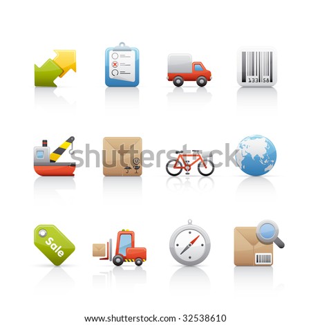 Shopping Icon Set for multiple applications. In Adobe Illustrator EPS 8.