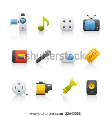 Entertainment Icon Set for multiple application in Adobe Illustrator EPS 8.