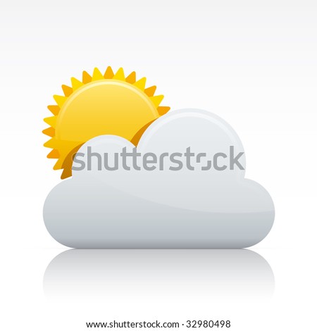 Cloudy. Vector in Adobe Illustrator EPS for multiple applications.