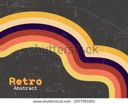 Retro vintage 70s, 80's, 90's style stripes background poster lines and shapes vector design graphic 1970s retro background. abstract stylish 70s, 80's and 90's era line frame illustration