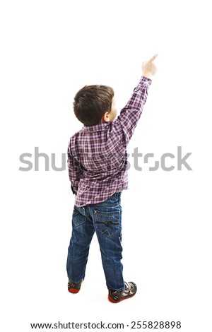 Similar – Image, Stock Photo back view of kid under a pier