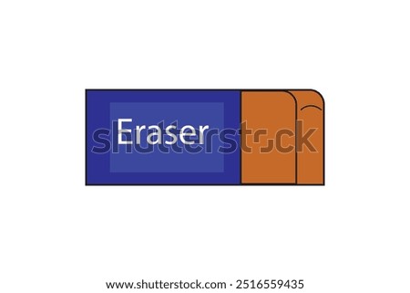 Eraser flat vector illustration graphics design for web and app design, marketing, advertising, branding projects, and print and digital media mockups.