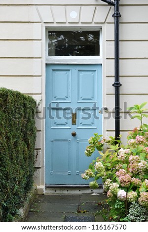 Front Door of an Attractive Georgian Era London Town House