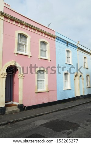 Colourful Victorian Era English Town Houses