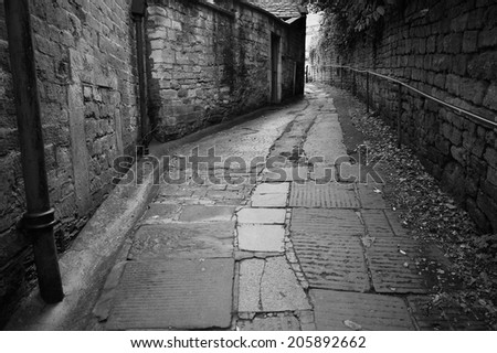 Empty Dark Alleyway Background