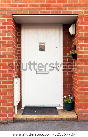 View of a Front Door of a London Town House
