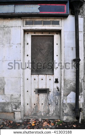 Doorway of Derelict Business Premises