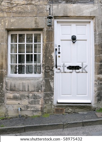 Cottage Front Door and Window