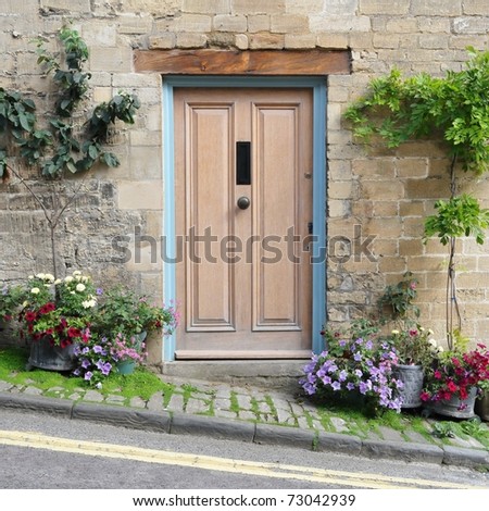 Front Door of an Attractive Traditional English Cottage