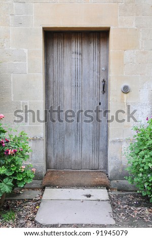 Front Door of an Old Stone Cottage