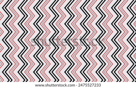 abstract simple red black vertical corner wave line pattern on grey can be used background.