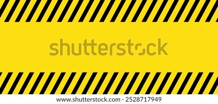 abstract simple black yellow warning line vector on yellow background.