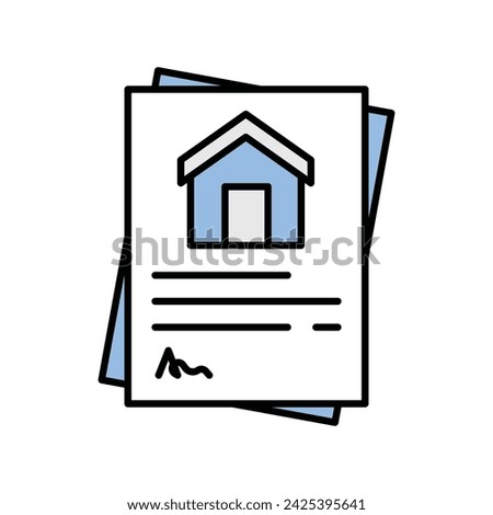 Property Document icon vector stock illustration