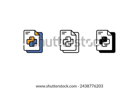 Python icons vector stock illustration