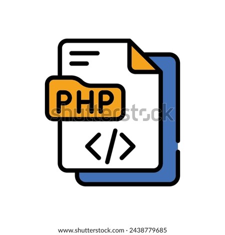 Php Document icon vector stock illustration