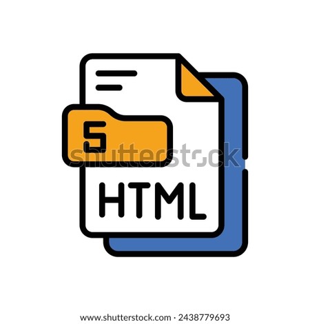 Html 5 icon vector stock illustration