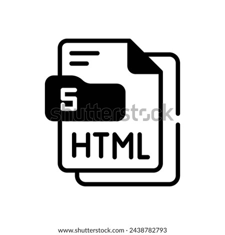 Html 5 icon vector stock illustration