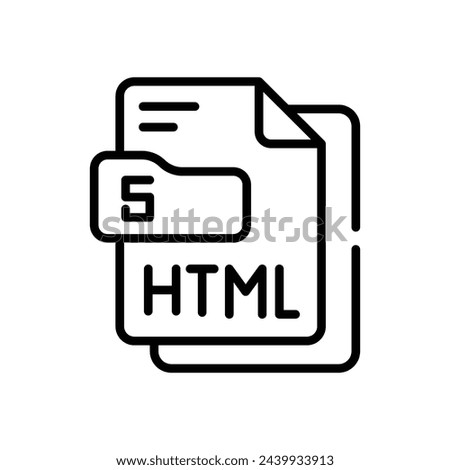 Html 5 icon vector stock illustration