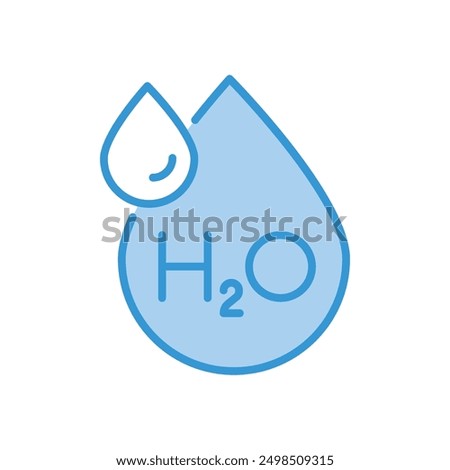 H2o icon vector stock illustration