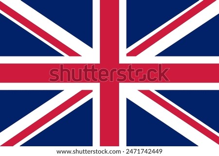 United Kingdom national flag design Icon symbol vector illustration.