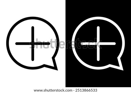 Add icon, Round plus icon, Plus sign, Plus icon, Positive symbol, Zoom in symbols, mark, on a white background vector 