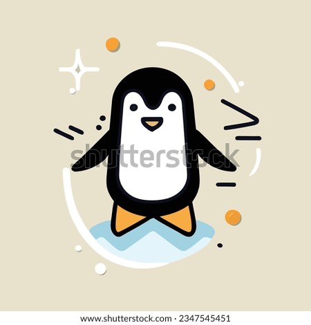 Penguin Illustration flat vector art