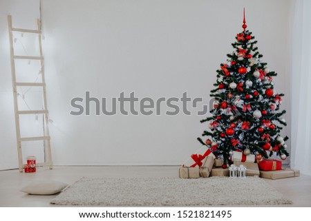 Similar – Image, Stock Photo Poinsettias in bare tree in winter