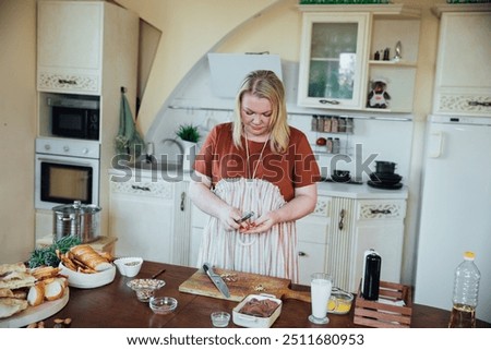 Similar – Image, Stock Photo Crop housewife preparing delicious pie at home