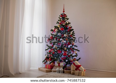 Similar – Image, Stock Photo Poinsettias in bare tree in winter